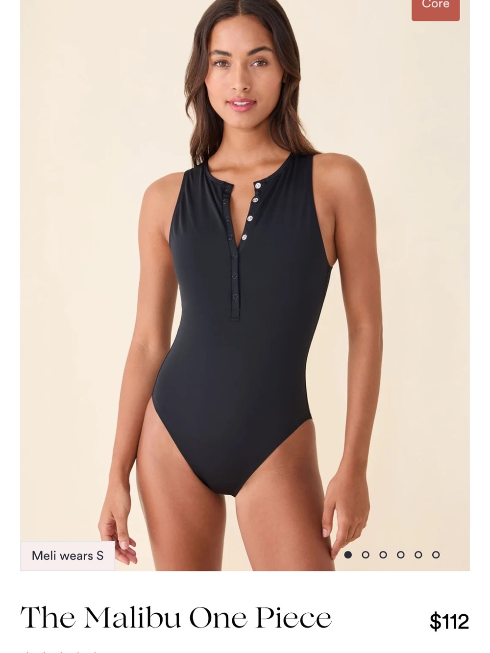 Andie Navy blue Malibu Henley One-Piece Swimsuit
